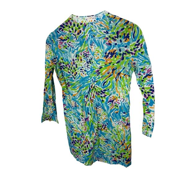 LILLY PULITZER Multi Color "Sarasota Sea Soire" Beaded Tunic size small - Picture 3 of 4